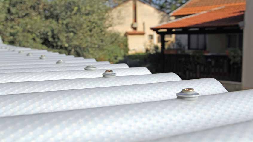 Στέγη με ανάγλυφα κυματοειδή φύλλα Suntuf BH